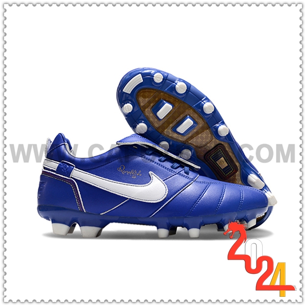 Nike Zapatos Futbol Tiempo Legend R10 Elite FG Azul/Blanco