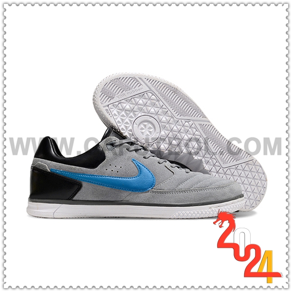 Nike Zapatos Futbol Gato IC Gris/Negro/Azul