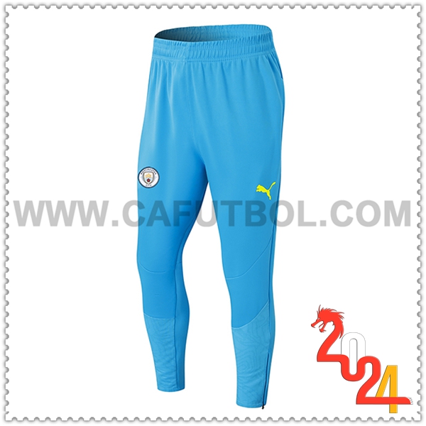 Pantalon Entrenamiento Manchester City Azul/Amarillo 2024 2025