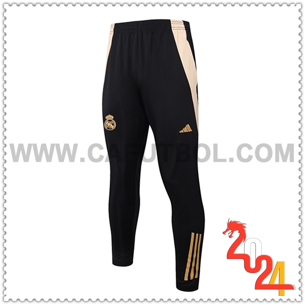 Pantalon Entrenamiento Real Madrid Negro/Amarillo 2024 2025 -02