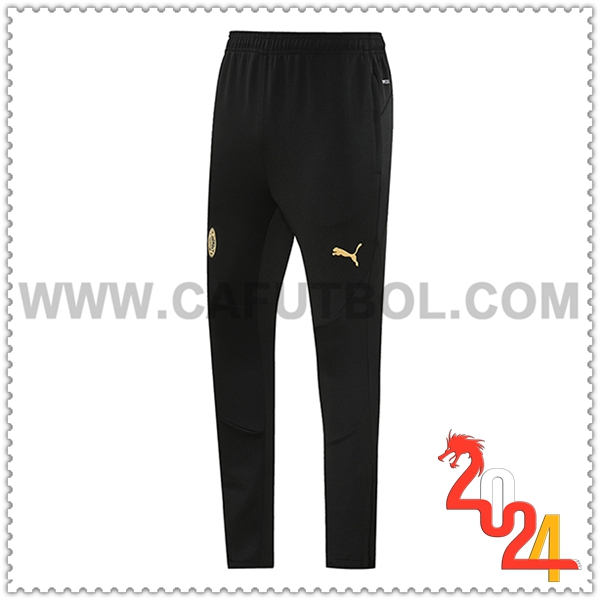 Pantalon Entrenamiento AC Milan Negro/Rojo 2024 2025 -02