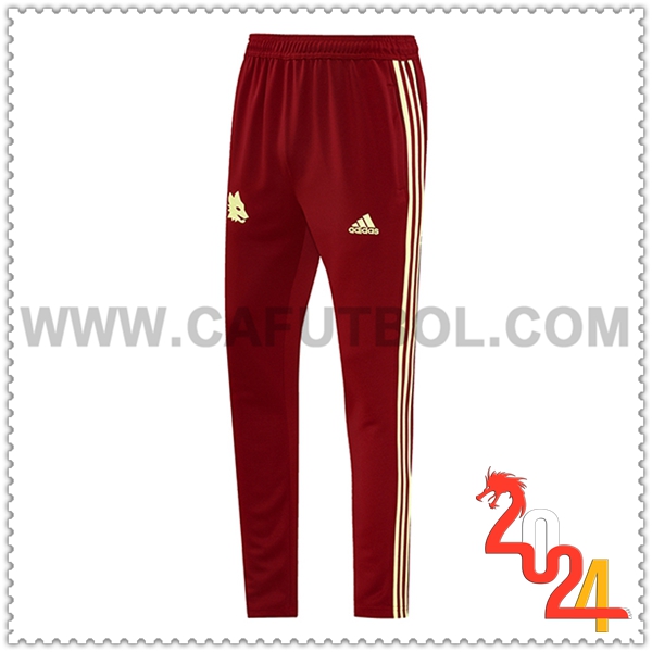 Pantalon Entrenamiento AS Roma Rojo/Amarillo 2024 2025