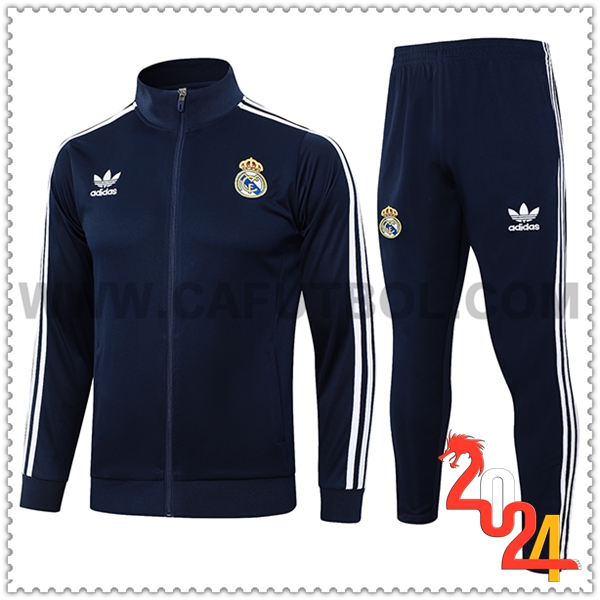 Chandal Chaquetas Futbol Real Madrid azul real 2024 2025