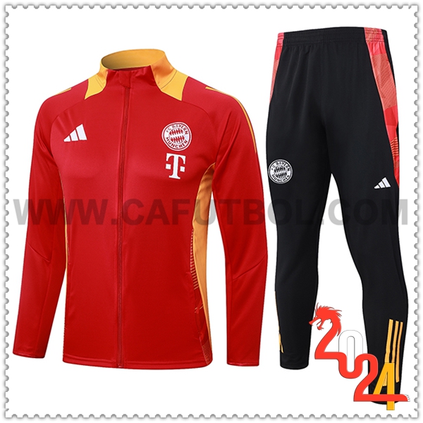 Chandal Chaquetas Futbol Bayern Munich Rojo/Naranja 2024 2025 -02