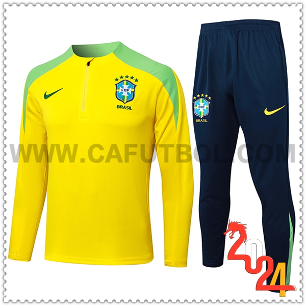 Chandal Futbol Brasil Amarillo/Verde 2024 2025 -02