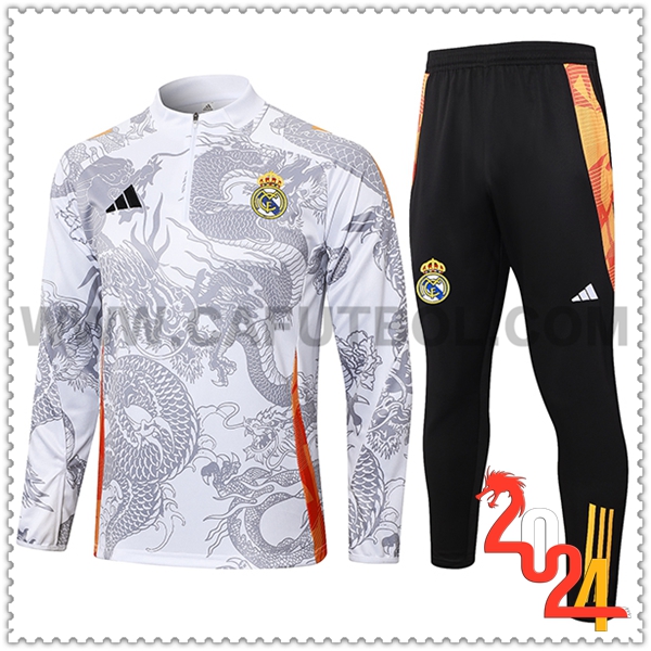 Chandal Futbol Real Madrid Blanco/Gris 2024 2025 -02