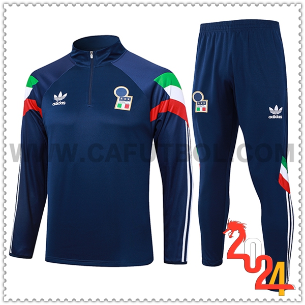 Chandal Futbol Italia Azul Oscuro 2024 2025