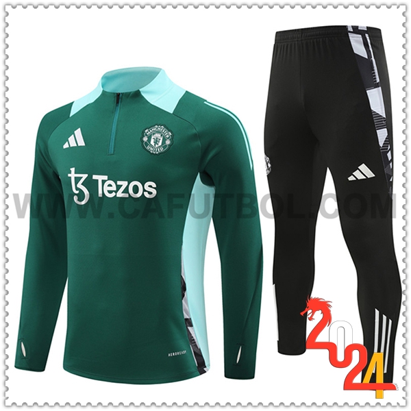 Chandal Futbol Manchester United Verde/Azul 2024 2025