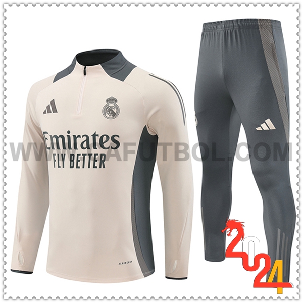 Chandal Futbol Real Madrid Beige/Gris 2024 2025