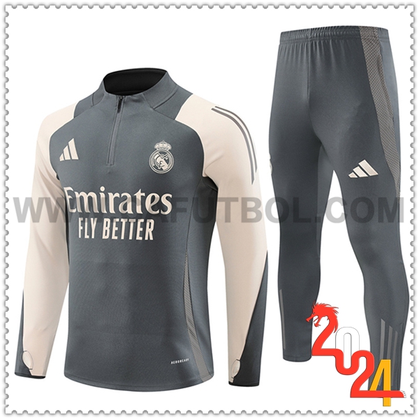 Chandal Futbol Real Madrid Gris/Beige 2024 2025