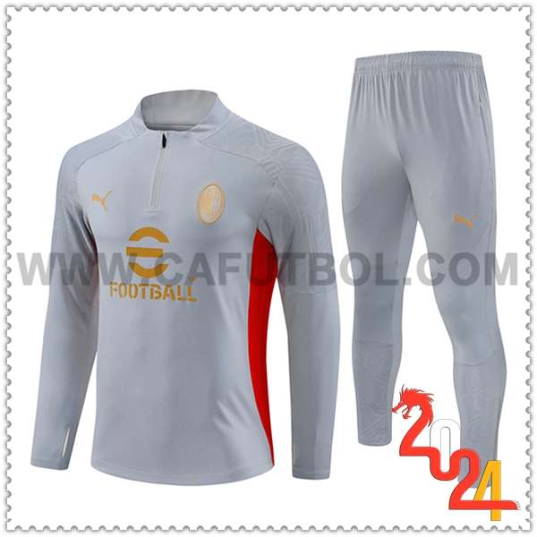 Chandal Futbol AC Milan Gris/Rojo 2024 2025