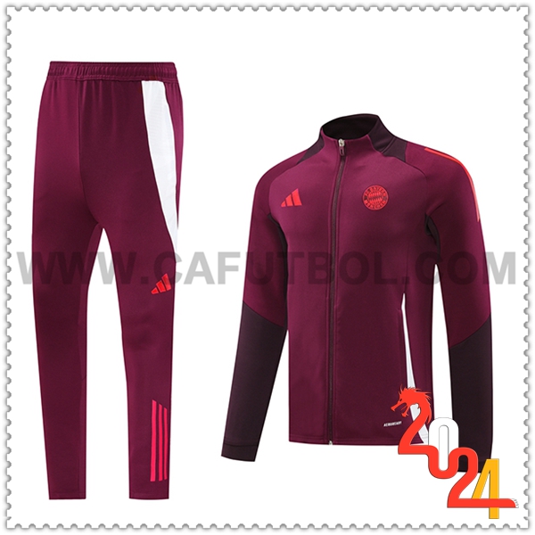 Chandal Chaquetas Futbol Bayern Munich Rojo 2024 2025 -02