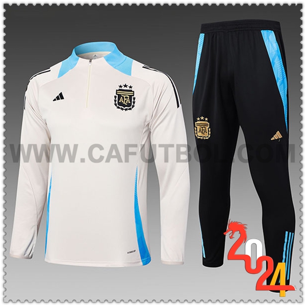 Chandal Futbol Argentina Ninos Beige/Azul 2024 2025