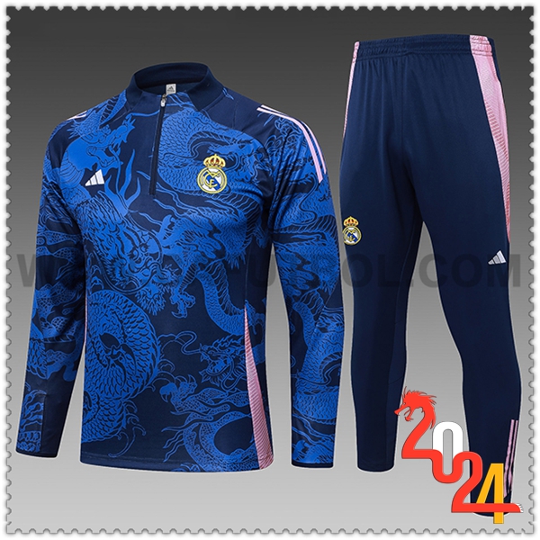 Chandal Futbol Real Madrid Ninos Azul/Rosa 2024 2025