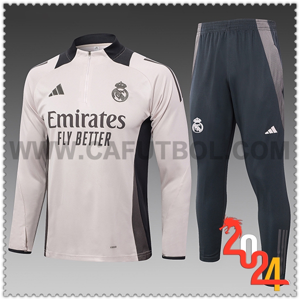 Chandal Futbol Real Madrid Ninos Rosa/Gris 2024 2025 -02