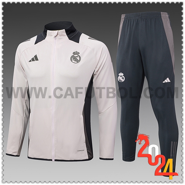 Chandal Futbol Real Madrid Ninos Rosa/Gris 2024 2025 -03