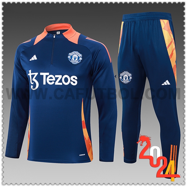 Chandal Futbol Manchester United Ninos Violeta/Naranja 2024 2025