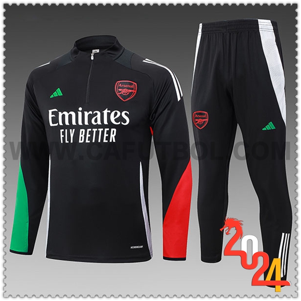 Chandal Futbol Arsenal Ninos Negro/Verde/Rojo 2024 2025 -02