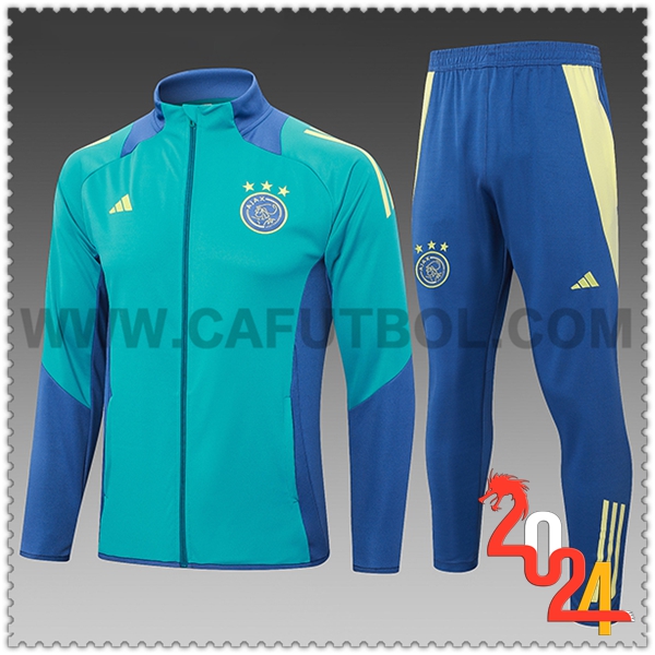 Chandal Futbol Ajax Ninos Verde/Azul 2024 2025