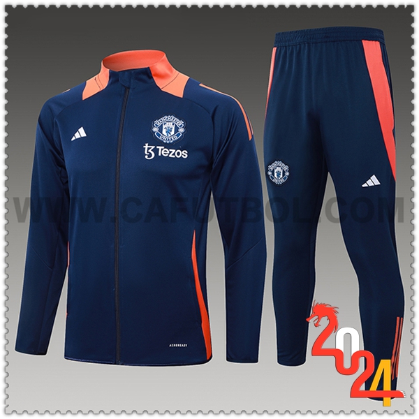 Chandal Futbol Manchester United Ninos Azul/Naranja 2024 2025 -05