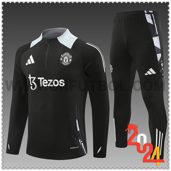 Chandal Futbol Manchester United Ninos Negro/Gris 2024 2025 -02