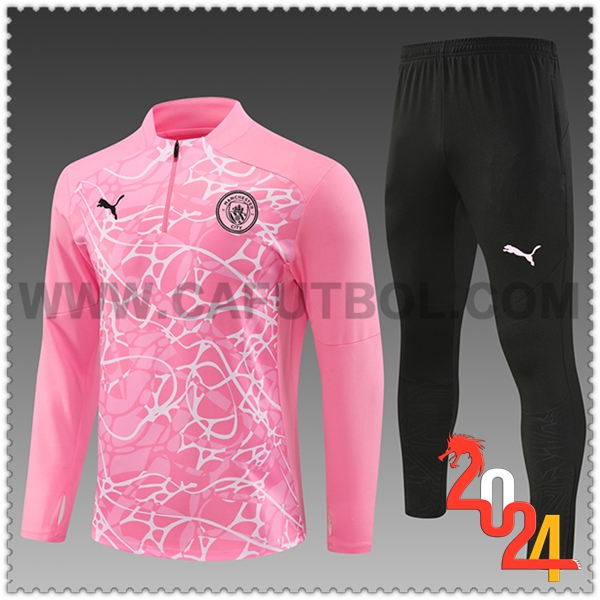 Chandal Futbol Manchester City Ninos Rosa/Blanco 2024 2025