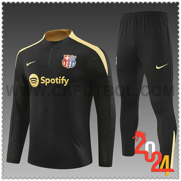 Chandal Futbol FC Barcelona Ninos Negro/Amarillo 2024 2025