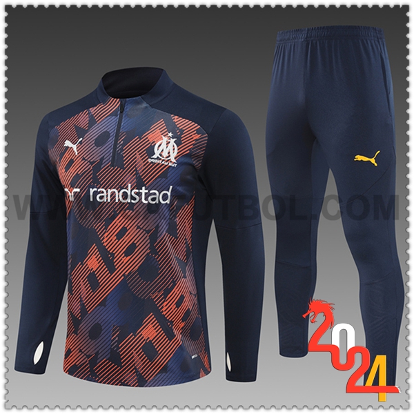 Chandal Futbol Marsella Ninos Azul/Naranja 2024 2025