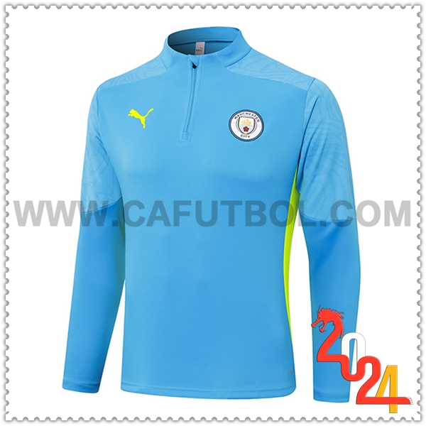 Sudadera Entrenamiento Manchester City Azul/Amarillo 2024 2025