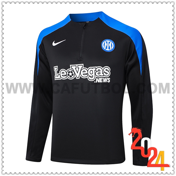 Sudadera Entrenamiento Inter Milan Negro/Azul 2024 2025