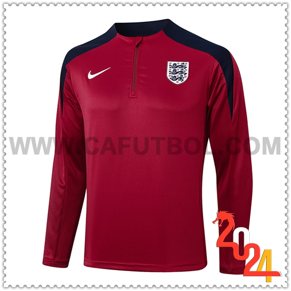 Sudadera Entrenamiento Inglaterra Rojo/Negro 2024 2025