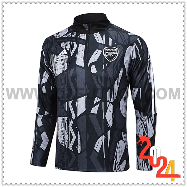 Sudadera Entrenamiento Arsenal Negro/Gris 2024 2025