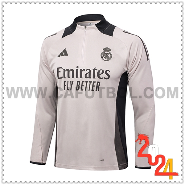 Sudadera Entrenamiento Real Madrid Rosa/Gris 2024 2025