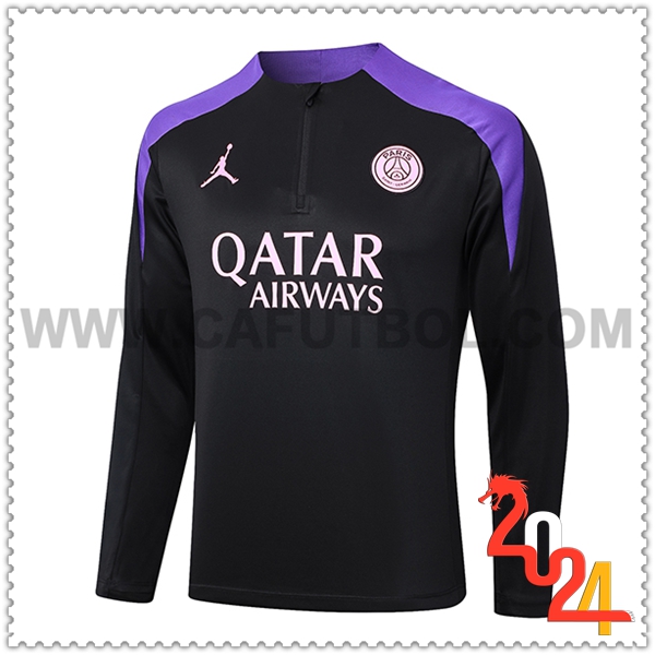 Sudadera Entrenamiento PSG Negro/Violeta 2024 2025