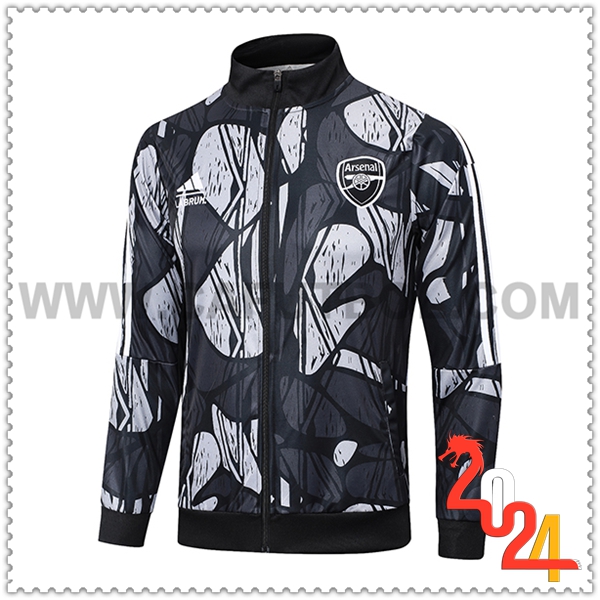 Chaquetas Futbol Arsenal Negro/Gris 2024 2025