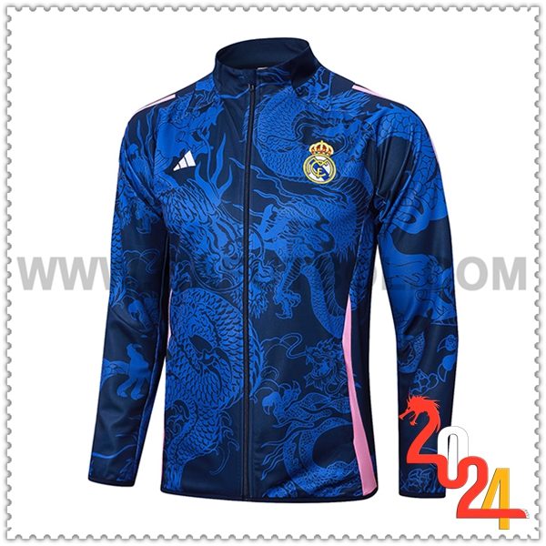 Chaquetas Futbol Real Madrid Azul/Rosa 2024 2025