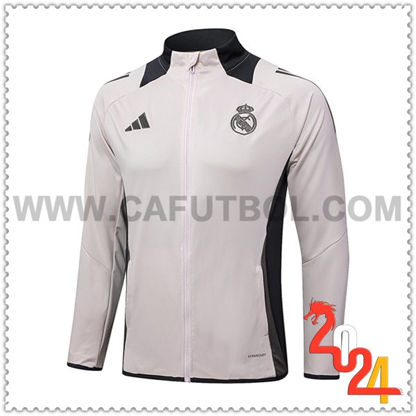 Chaquetas Futbol Real Madrid Rosa/Gris 2024 2025