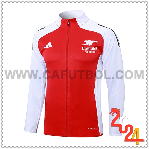 Chaquetas Futbol Arsenal Blanco/Rojo 2024 2025