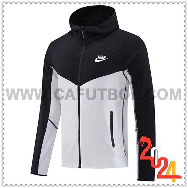 Chaqueta Con Capucha Nike Gris/Negro 2024 2025