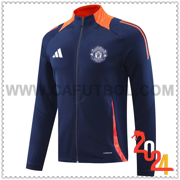 Chaquetas Futbol Manchester United azul real 2024 2025