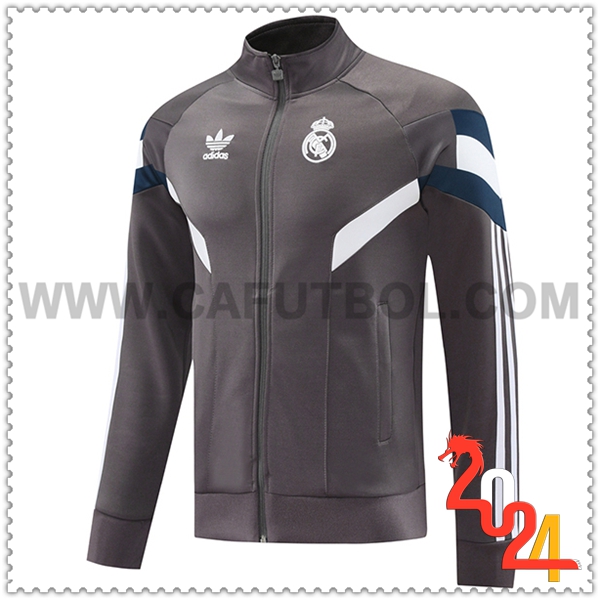 Chaquetas Futbol Real Madrid Gris 2024 2025