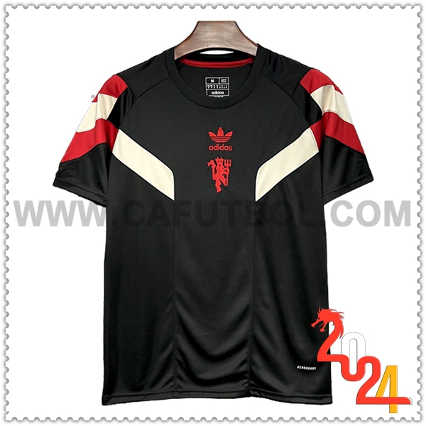 Camiseta Futbol Manchester United Negro Edicion especial 2024 2025