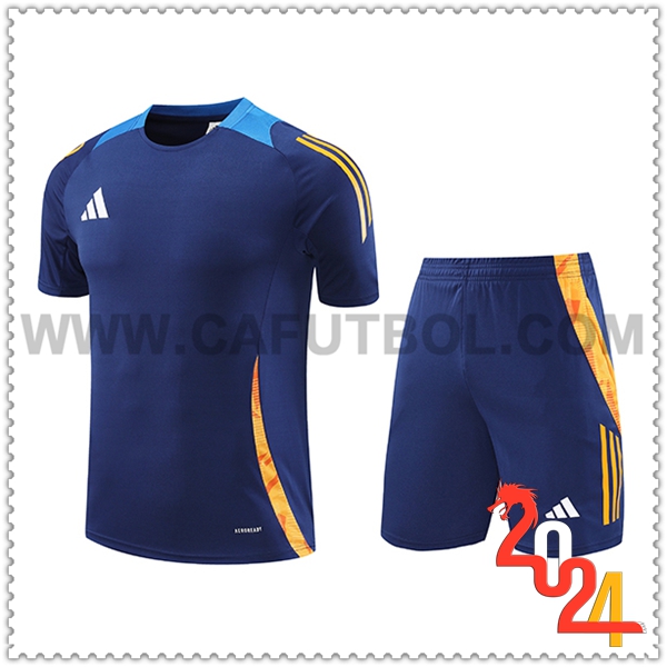 Camiseta Entrenamiento Adidas Azul/Naranja 2024 2025