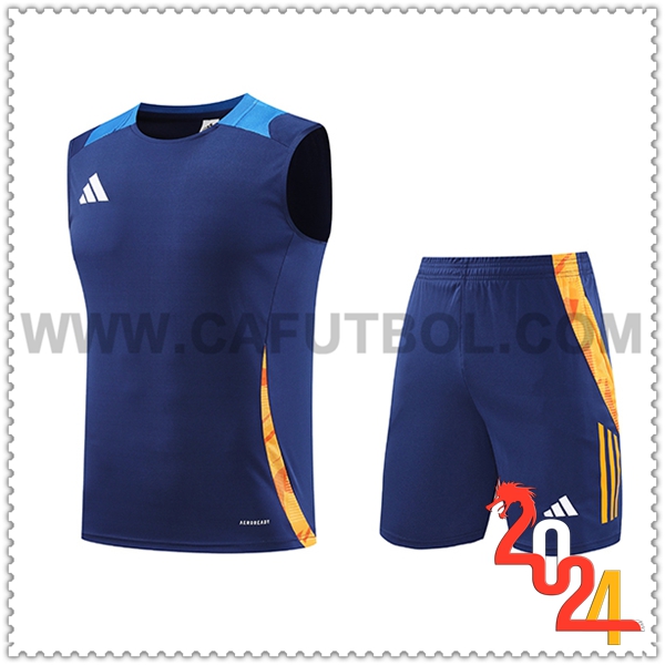 Camiseta Entrenamiento sin mangas Adidas Azul/Naranja 2024 2025