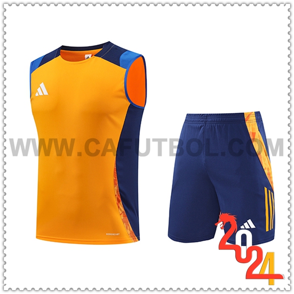 Camiseta Entrenamiento sin mangas Adidas Naranja/Azul 2024 2025