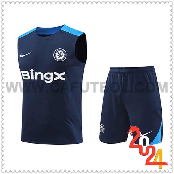 Camiseta Entrenamiento sin mangas FC Chelsea azul real 2024 2025