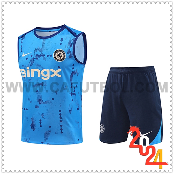 Camiseta Entrenamiento sin mangas FC Chelsea Azul 2024 2025