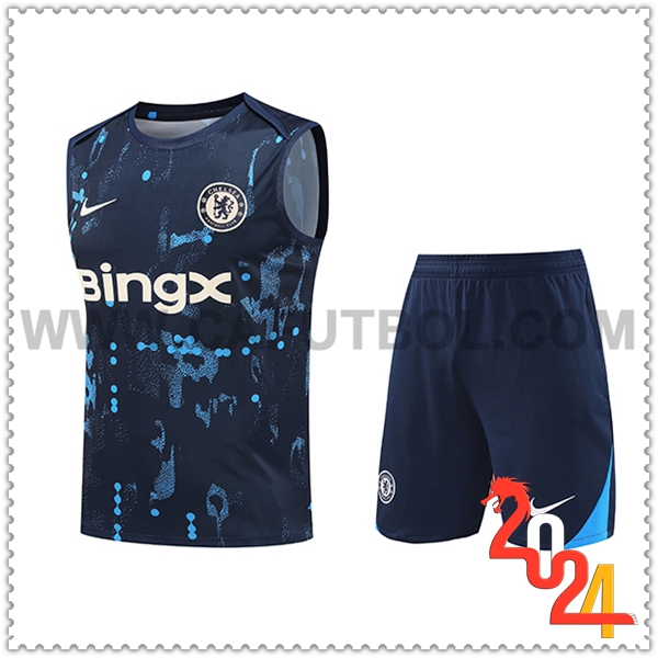 Camiseta Entrenamiento sin mangas FC Chelsea Azul Oscuro 2024 2025