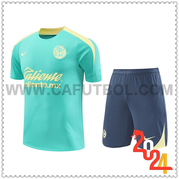 Camiseta Entrenamiento Club America Verde/Amarillo 2024 2025