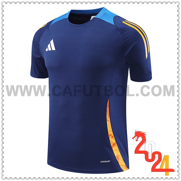 Camiseta Entrenamiento Adidas Azul/Naranja 2024 2025